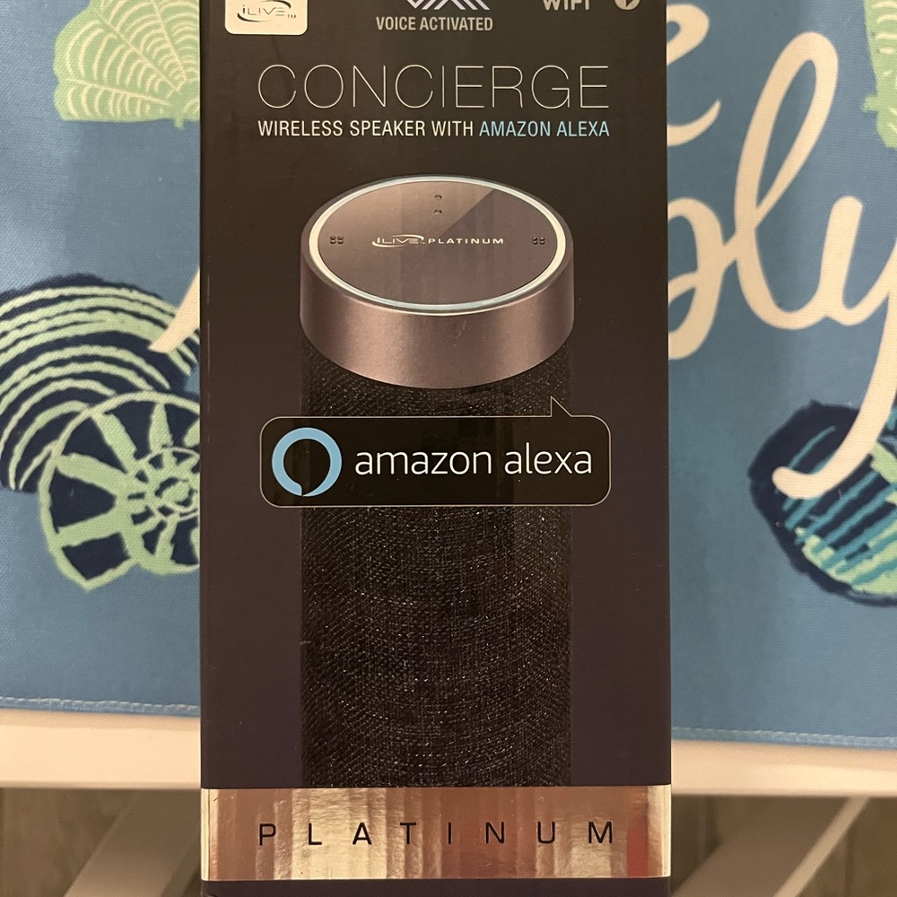 Amazon Black and Silver Wireless Speaker with Alexa